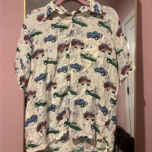 Men's Vintage Car Print Shirt